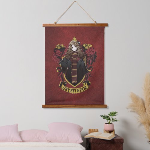 HARRY POTTER  Anime Hermione House Crest Hanging Tapestry