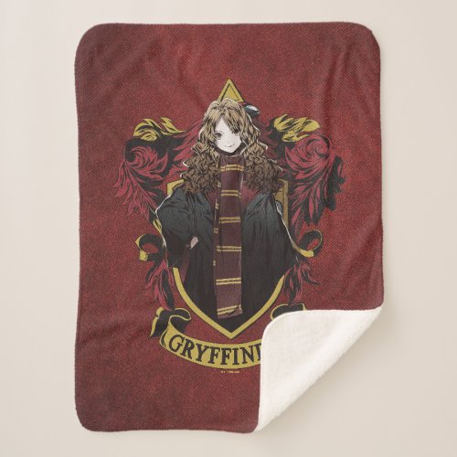 HARRY POTTERâ  Anime Hermione House Crest Sherpa Blanket
