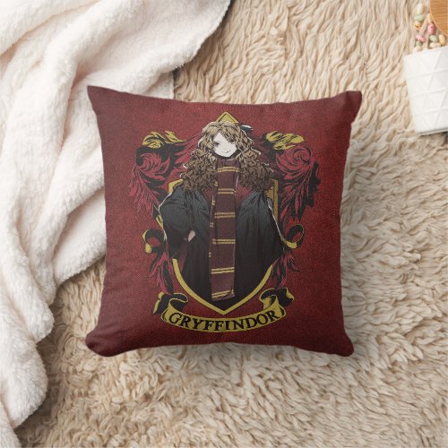 HARRY POTTERâ  Anime Hermione House Crest Throw Pillow