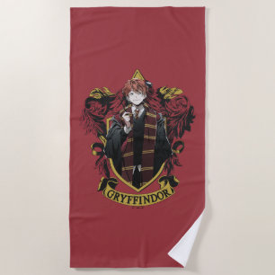 HARRY POTTER™ Anime Ron Weasley House Crest Beach Towel