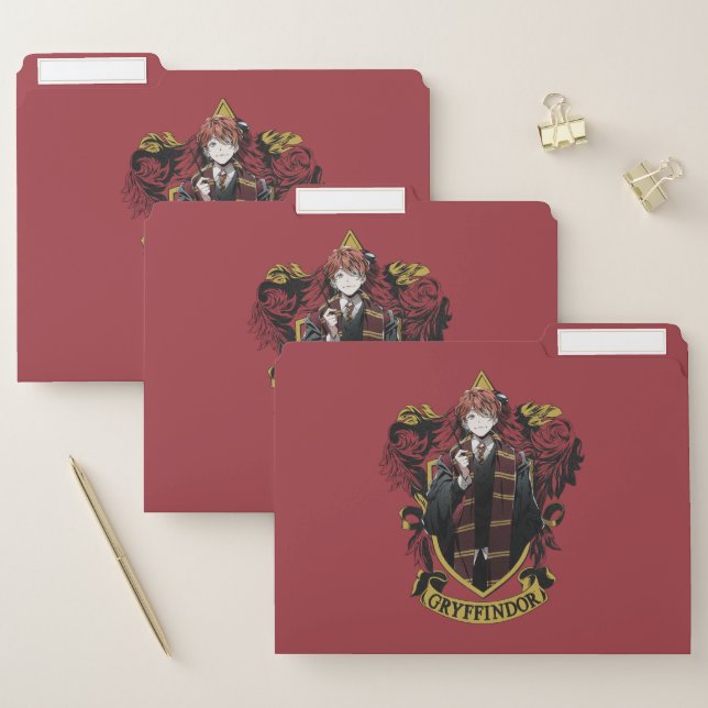HARRY POTTER™ | Anime Ron Weasley House Crest File Folder (Set)