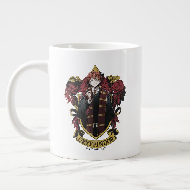 HARRY POTTER™ | Anime Ron Weasley House Crest Giant Coffee Mug (Left)