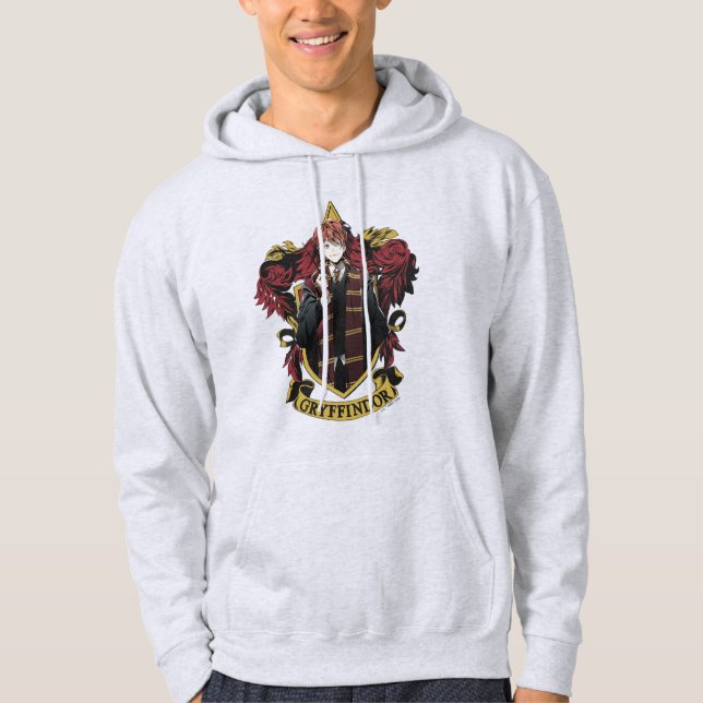 HARRY POTTER™ | Anime Ron Weasley House Crest Hoodie (Front)