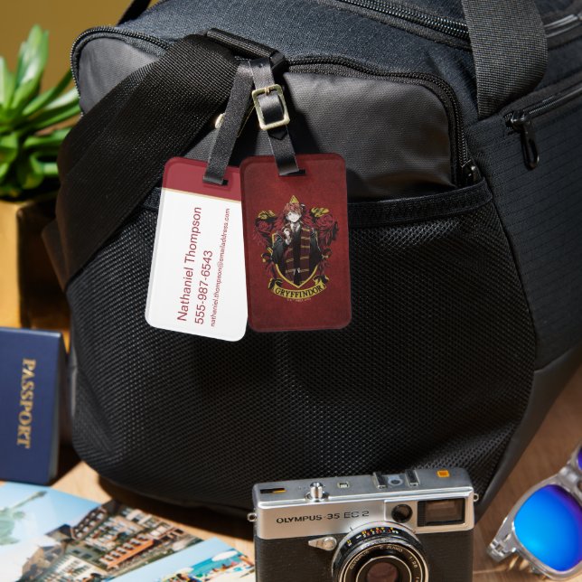 HARRY POTTER™ | Anime Ron Weasley House Crest Luggage Tag (Front & Back)