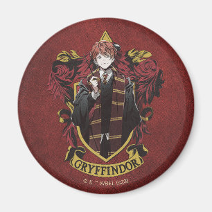 HARRY POTTER™ Anime Ron Weasley House Crest Magnet