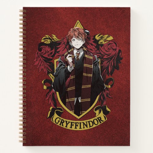 HARRY POTTER  Anime Ron Weasley House Crest Notebook