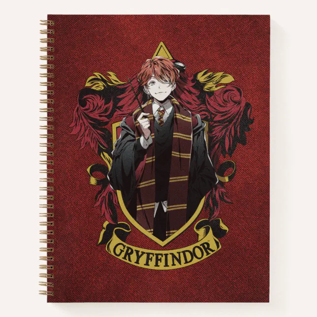 HARRY POTTER™ | Anime Ron Weasley House Crest Notebook | Zazzle