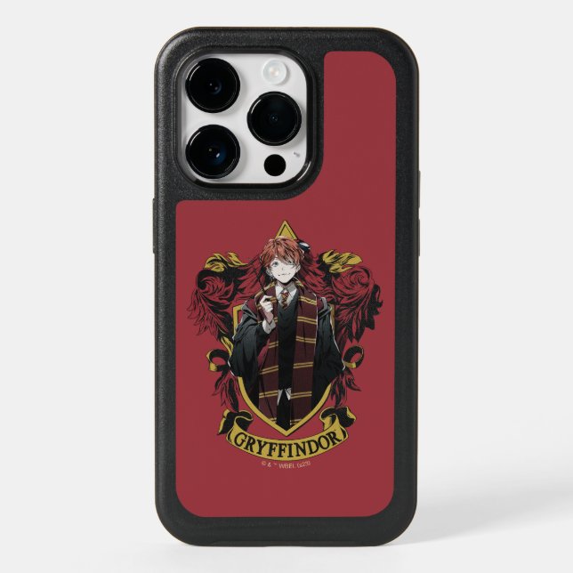 HARRY POTTER™ | Anime Ron Weasley House Crest Otterbox iPhone Case (Back)
