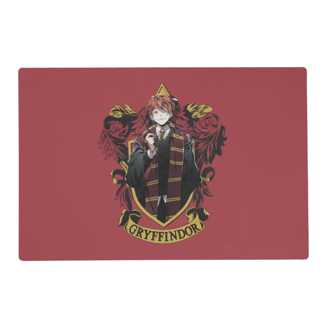 HARRY POTTER™ | Anime Ron Weasley House Crest Placemat (Front)