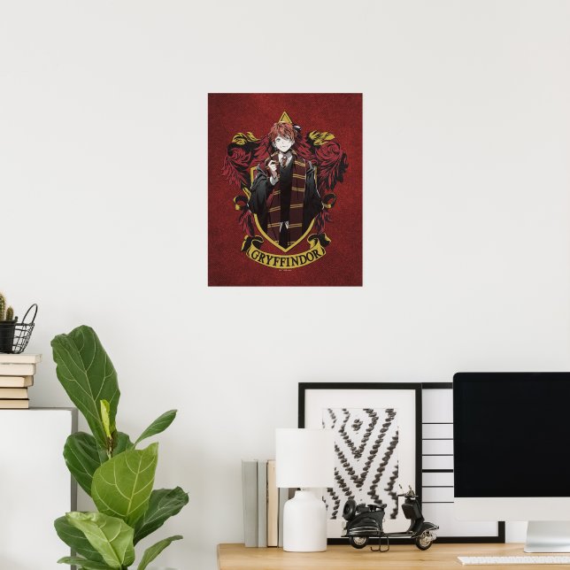 HARRY POTTER™ | Anime Ron Weasley House Crest Poster (Home Office)