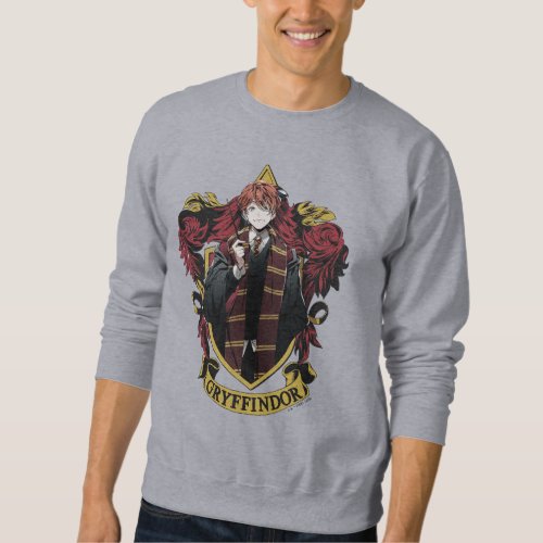 HARRY POTTERâ  Anime Ron Weasley House Crest Sweatshirt
