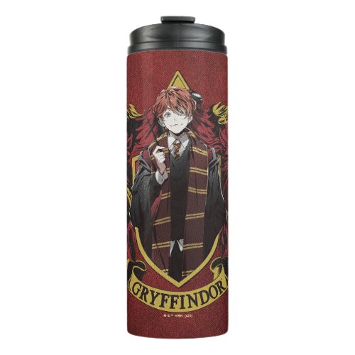 HARRY POTTER  Anime Ron Weasley House Crest Thermal Tumbler