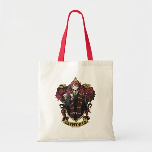 HARRY POTTER  Anime Ron Weasley House Crest Tote Bag