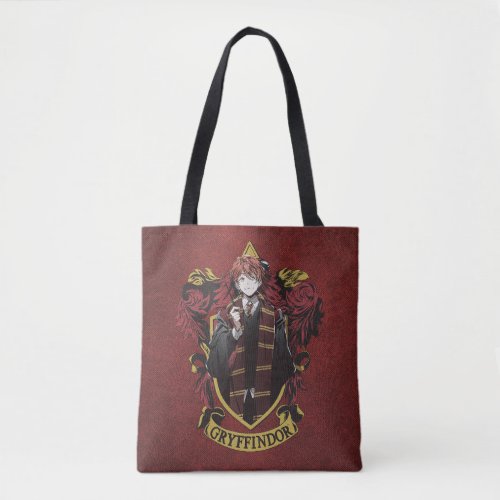 HARRY POTTER  Anime Ron Weasley House Crest Tote Bag