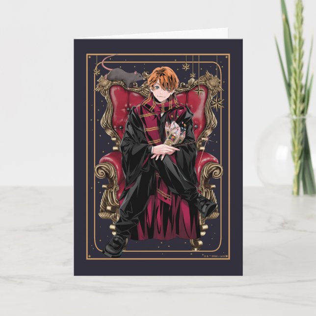 HARRY POTTER™ | Anime Ron Weasley Seated Card (Front)