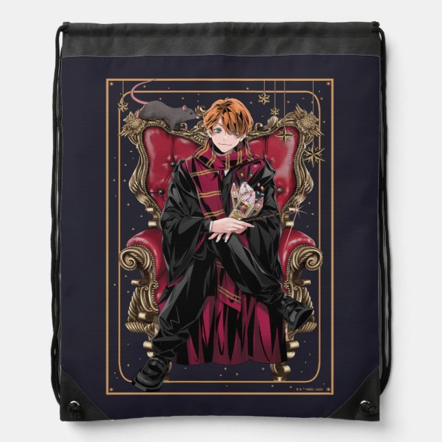 HARRY POTTER™ | Anime Ron Weasley Seated Drawstring Bag (Front)