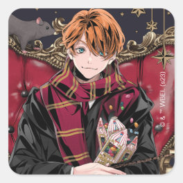 HARRY POTTER™ Anime Ron Weasley Seated Square Sticker