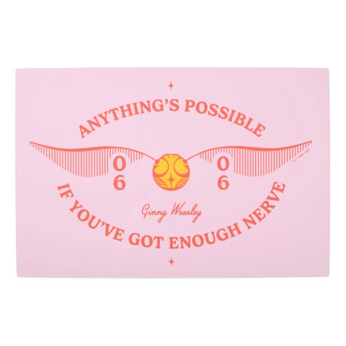 HARRY POTTERâ  Anythings Possible Metal Print