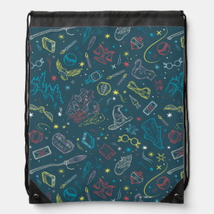 HARRY POTTER™ Artifacts Line Art Pattern Drawstring Bag