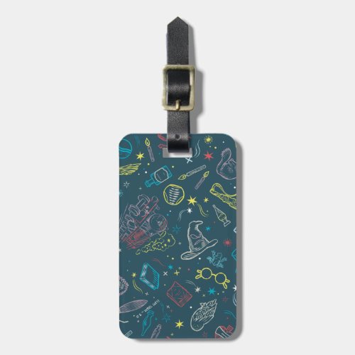 HARRY POTTER Artifacts Line Art Pattern Luggage Tag