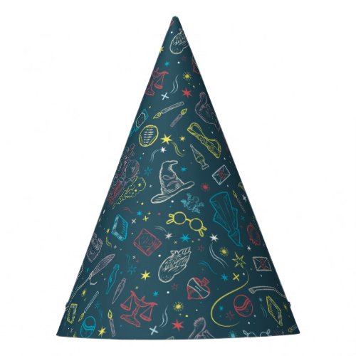 HARRY POTTER Artifacts Line Art Pattern Party Hat