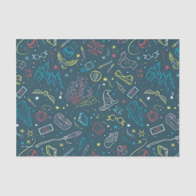 HARRY POTTER™ Artifacts Line Art Pattern Tissue Paper (Front)