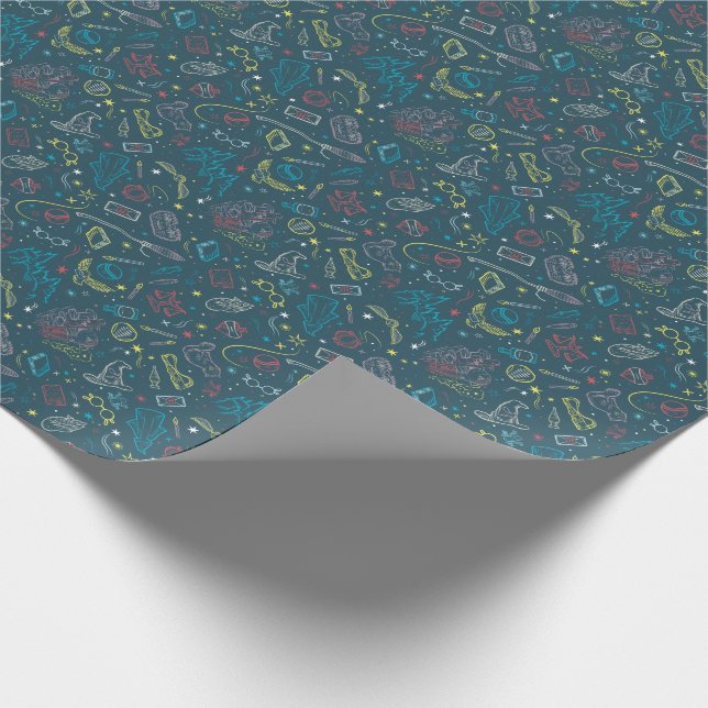 HARRY POTTER™ Artifacts Line Art Pattern Wrapping Paper (Corner)