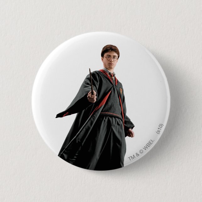 Harry Potter At The Ready Button (Front)