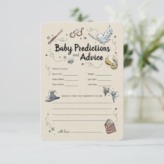 Harry Potter - Baby Predictions & Advice Invitation (Standing Front)
