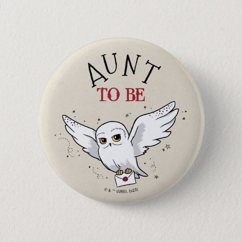 Harry Potter Baby Shower  Aunt To Be Button