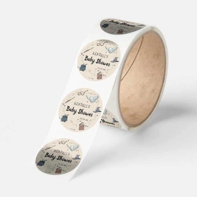 Harry Potter Baby Shower Classic Round Sticker (Roll)