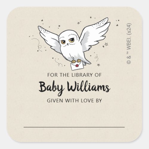 HARRY POTTER Baby Shower Gift Book Plate