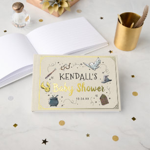 Harry Potter Baby Shower Invitation Foil Guest Book