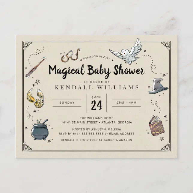 Harry Potter Baby Shower Postcard