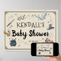 Harry Potter Marauder's Map Baby Shower Invitation