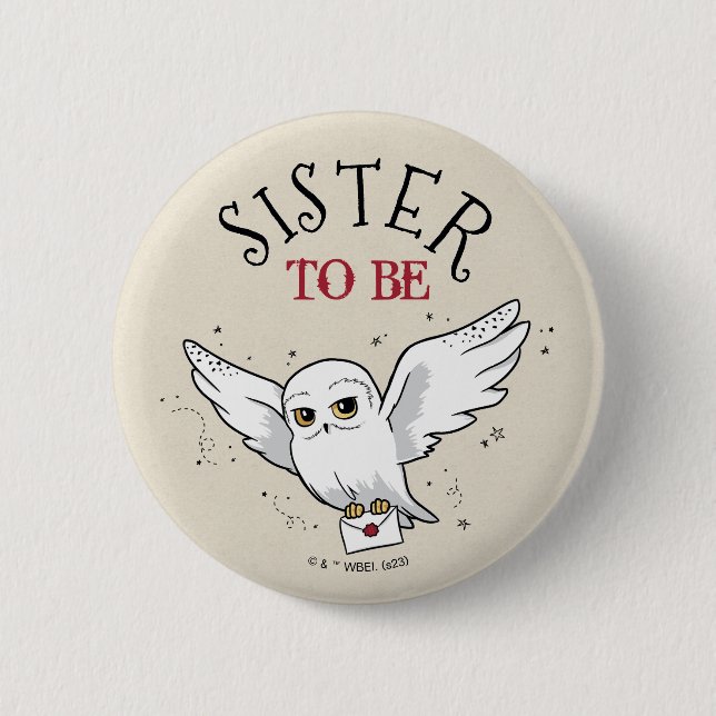 Harry Potter Baby Shower | Sister To Be Button (Front)