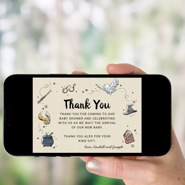 Harry Potter | Baby Shower Thank You Invitation (Front Digital)