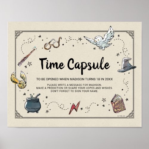 HARRY POTTERâ Baby Shower Time Capsule Sign