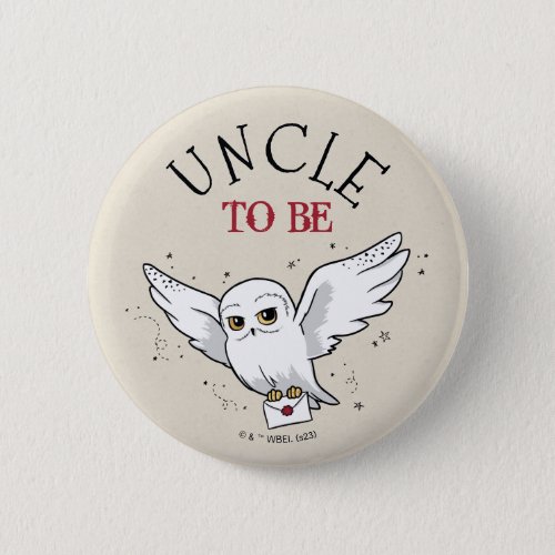 Harry Potter Baby Shower  Uncle To Be Button