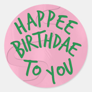 Harry Potter Birthdae Cake Classic Round Sticker