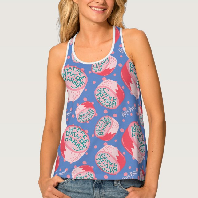 HARRY POTTER™ Birthday Cake Pattern Tank Top (Front)