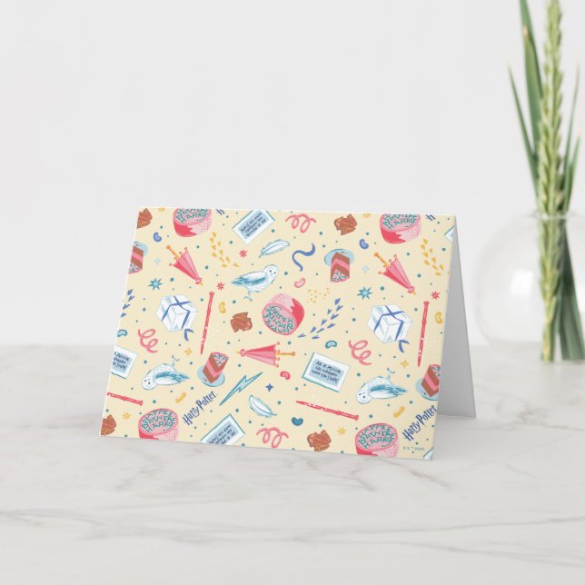 HARRY POTTER™ Birthday Celebration Pattern Card (Front)