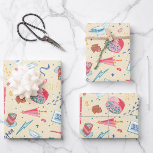 HARRY POTTER™ Birthday Celebration Pattern Wrapping Paper Sheets