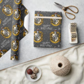 HARRY POTTER™, HUFFLEPUFF™ Crest Wrapping Paper Sheets