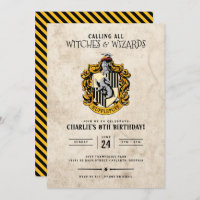 NEW Harry Potter Invitations & Envelopes with Hogwarts Castle and Crest 8  Pk