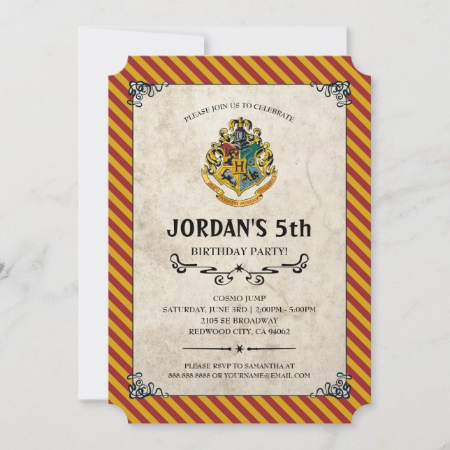 Harry Potter Birthday Invitation (Front)