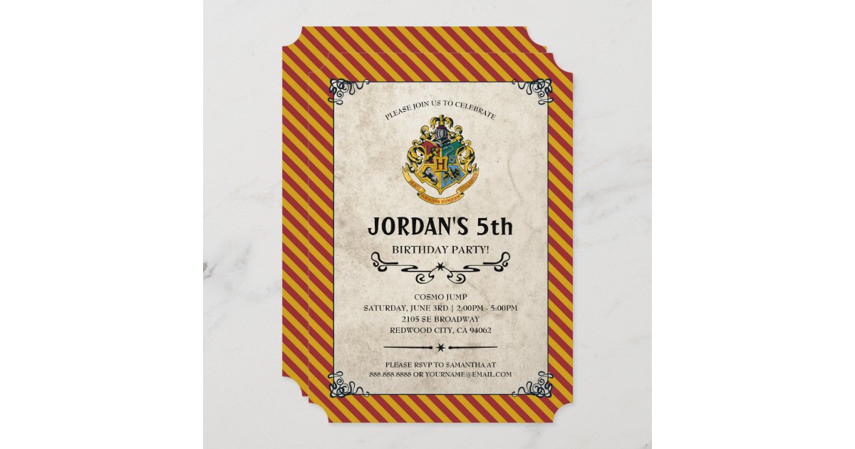 Harry Potter Birthday Invitation