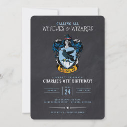 Harry Potter Birthday | Ravenclaw Chalkboard Invitation | Zazzle