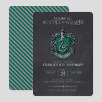 Harry Potter Birthday | Slytherin Chalkboard Invitation