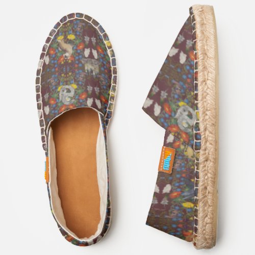 HARRY POTTER  Burgundy Watercolor Icon Pattern Espadrilles